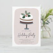 Frosted Holly | Schattige modern feestje Kaart (Staand voorkant)