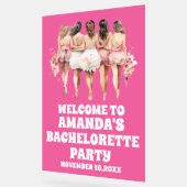 Frosted Hot Pink Acryl Bachelorette Welkom Teken Bord (Hoek)