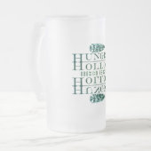 Frosted Hungry Hollow Beer Mug Matglas Bierpul (Voorkant links)