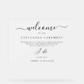 Frosted 'I Do' Welkom Ontkoppelde Ceremonie Huweli Acryl Bord (Voorkant)