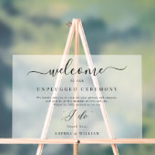 Frosted 'I Do' Welkom Ontkoppelde Ceremonie Huweli Acryl Bord (Neutraal)