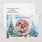 🎄  Frosted Joy Feestdagenkaart (Voorkant / Achterkant)