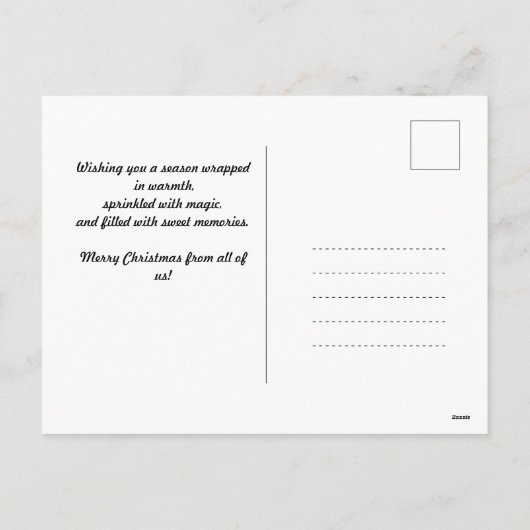 🎄  Frosted Joy Feestdagenkaart (Achterkant)