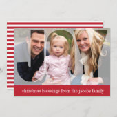 'Frosted Joy' (Ruby) Holiday-fotokaart Feestdagenkaart (Voorkant / Achterkant)