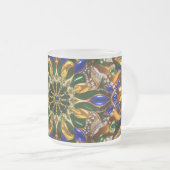 Frosted kleine glazen mok met Brazilië Kleuren (Voorkant rechts)