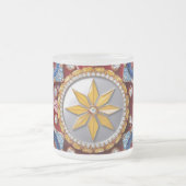 Frosted kleine glazen mok met Colombiaanse kleuren (Center)