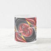 Frosted kleine glazen mok met Duitse kleuren (Center)