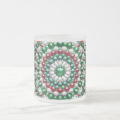 Frosted kleine glazen mok met Italiaanse kleuren (Center)