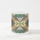 Frosted kleine glazen mok met Jamaicaanse kleuren (Center)