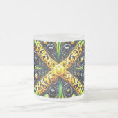 Frosted kleine glazen mok met Jamaicaanse kleuren (Center)