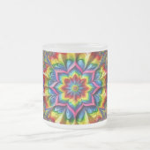 Frosted kleine glazen mok met LGBTQ kleuren (Center)