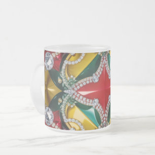 Frosted kleine glazen mok met Los Angeles Kleuren