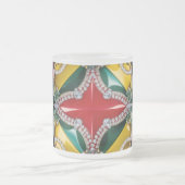 Frosted kleine glazen mok met Los Angeles Kleuren (Center)