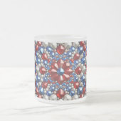 Frosted kleine glazen mok met Nederland Kleuren (Center)