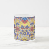 Frosted kleine glazen mok met Roemenië Kleuren (Center)