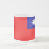 Frosted kleine glazen mok met Taiwanese vlag (Center)