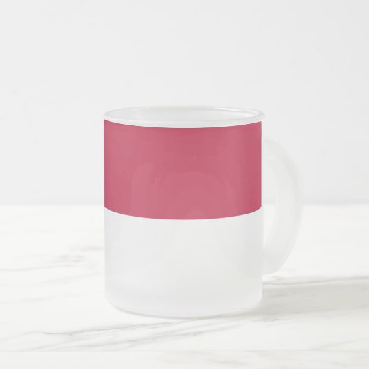 Frosted kleine glazen mok met vlag North Carolina (Voorkant rechts)