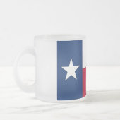 Frosted kleine glazen mok met vlag Texas, Verenigd (Links)