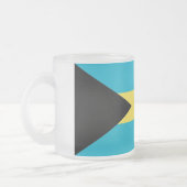 Frosted kleine glazen mok met vlag van Bahama's (Links)