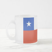 Frosted kleine glazen mok met vlag van Chili (Links)