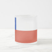 Frosted kleine glazen mok met vlag van Chili (Center)