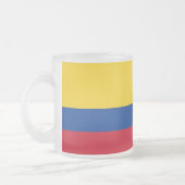 Frosted kleine glazen mok met vlag van Colombia (Links)