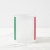 Frosted kleine glazen mok met vlag van Italië (Center)