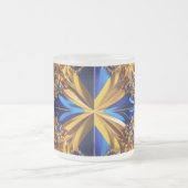 Frosted kleine glazen mok met Zweden Kleuren (Center)