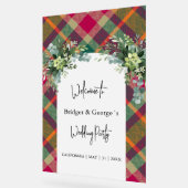 Frosted kleurrijke Schotse herfst bruiloft welkom Acryl Bord (Hoek)