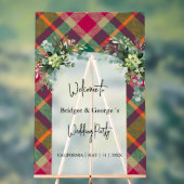 Frosted kleurrijke Schotse herfst bruiloft welkom Acryl Bord (Neutraal)