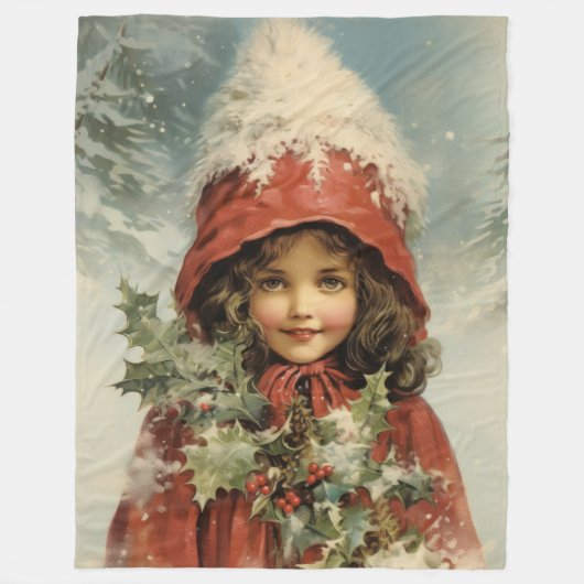 Frosted Lijsten Kerstdeken Fleece Deken (Voorkant)