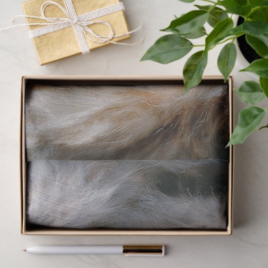 Frosted Lodge Grey Wolf Portrait Tissuepapier (Geschenk)