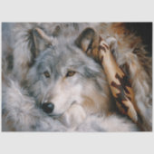 Frosted Lodge Grey Wolf Portrait Tissuepapier (Voorkant)