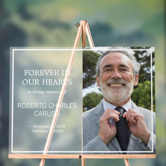 Frosted look minimalistische foto in liefdevolle h acryl bord (Neutraal)