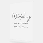 Frosted Minimal Wedding Welkom Acryl Bord (Hoek)