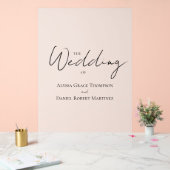 Frosted Minimal Wedding Welkom Acryl Bord (Huwelijk)