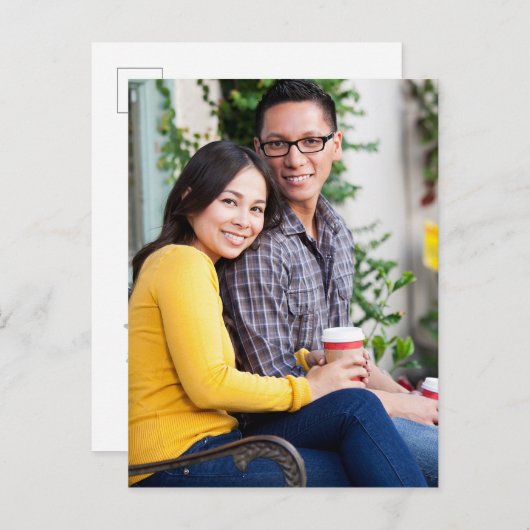 Frosted Mistletoe Aankondigingskaart (Voorkant / Achterkant)