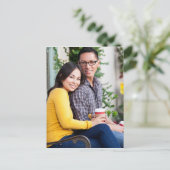 Frosted Mistletoe Aankondigingskaart (Staand voorkant)