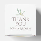 Frosted Mistletoe Winter Wedding Bedankdoosjes (Bovenkant)