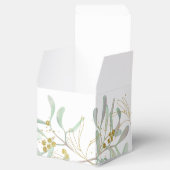 Frosted Mistletoe Winter Wedding Bedankdoosjes (Geopend)