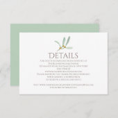 Frosted Mistletoe Winter Wedding Informatiekaartje (Voorkant / Achterkant)