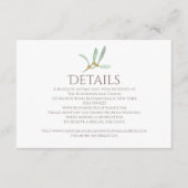 Frosted Mistletoe Winter Wedding Informatiekaartje (Voorkant)