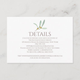 Frosted Mistletoe Winter Wedding Informatiekaartje