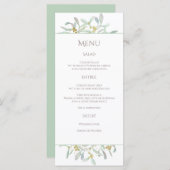 Frosted Mistletoe Winter Wedding Menu (Voorkant / Achterkant)