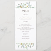 Frosted Mistletoe Winter Wedding Menu (Voorkant)