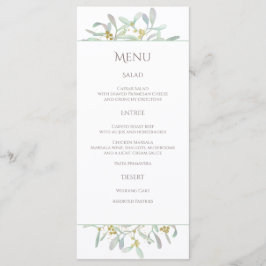 Frosted Mistletoe Winter Wedding Menu