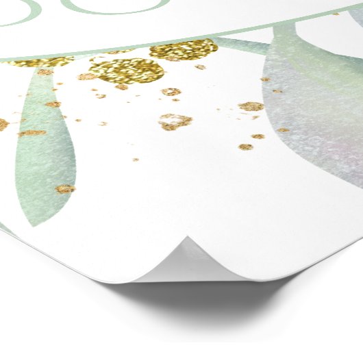 Frosted Mistletoe Winter Wedding Poster (Hoek)