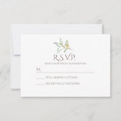 Frosted Mistletoe Winter Wedding RSVP Kaartje (Voorkant)