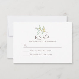 Frosted Mistletoe Winter Wedding RSVP Kaartje
