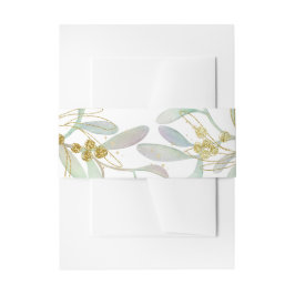 Frosted Mistletoe Winter Wedding Uitnodigingen Wikkel